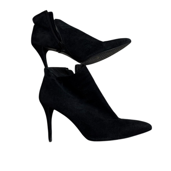 Stuart Weitzman Shoes - Stuart Weitzman Fur Black Heeled Boots
